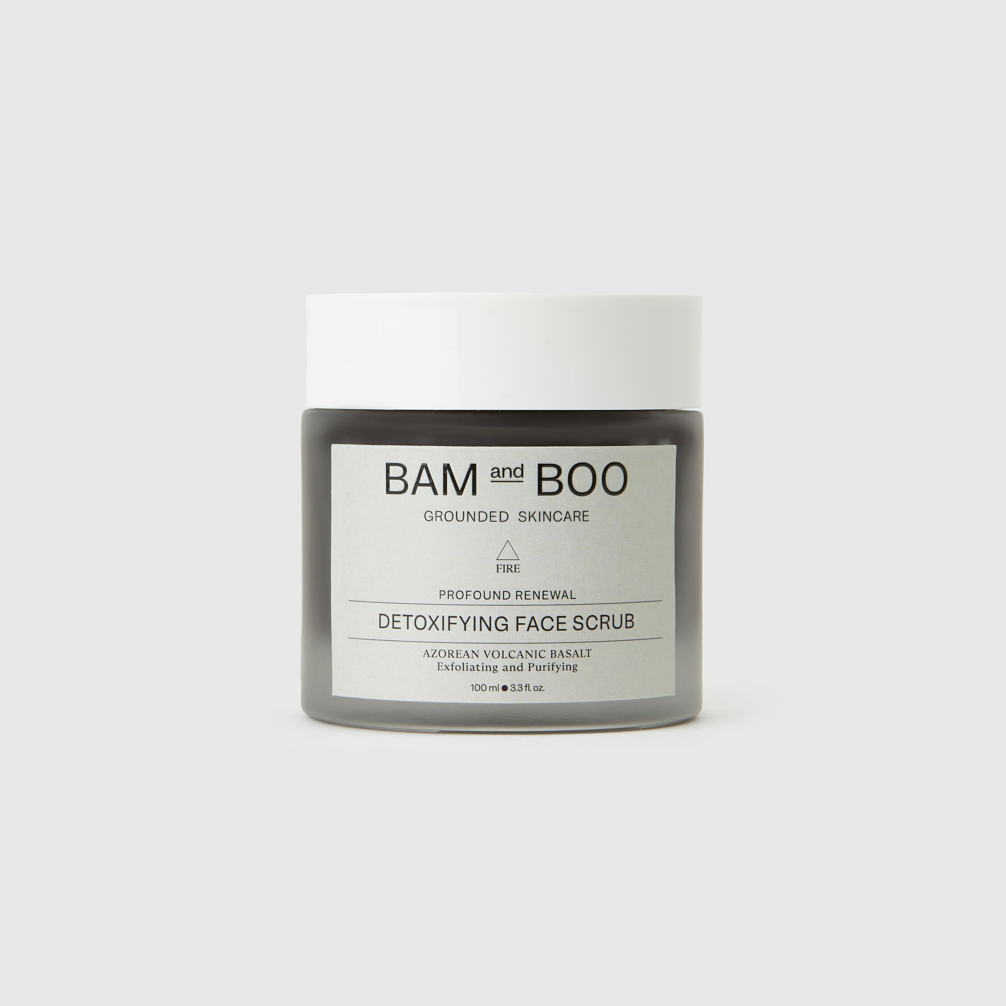 Volcanic Basalt Face Scrub  - Pack Shot Product - BAMandBOO Grounded Skincare Azores