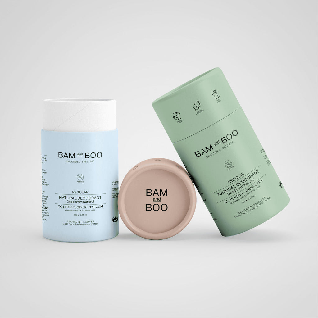 Natural Deodorant Set - Pack Shot Product - BAMandBOO Grounded Skincare Azores